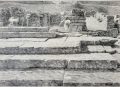 ‘Etruskische en Romeinse tempels, Fiesole’ (2021). Houtskoolpotlood op papier, 60 x 83,5 cm.