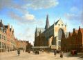 afb. nieuwsbrief -Gerrit-Berckheyde-De-Grote-Markt-te-Haarlem-met-de-Grote-of-St.-Bavokerk-1696-Frans-Hals-Museum-Haarlem